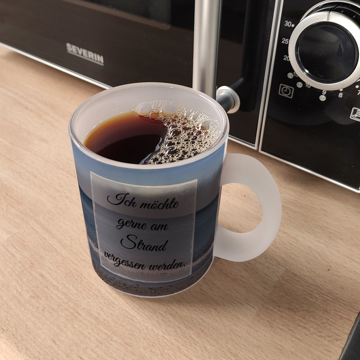 Ich möchte gerne am Strand vergessen werden Kaffeebecher