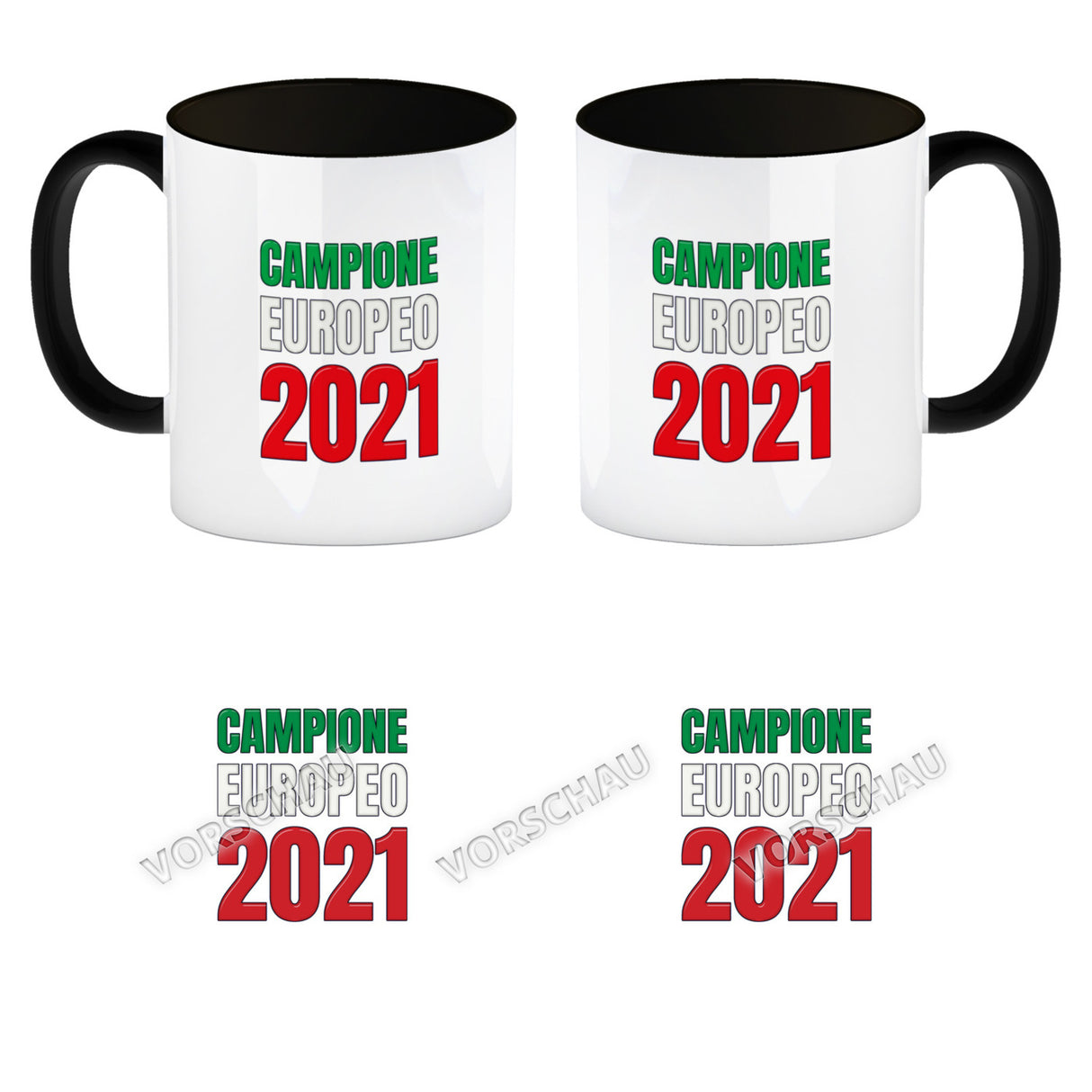 Kaffeebecher Campione Europeo 2021 Italia Italien Europameister Tazza