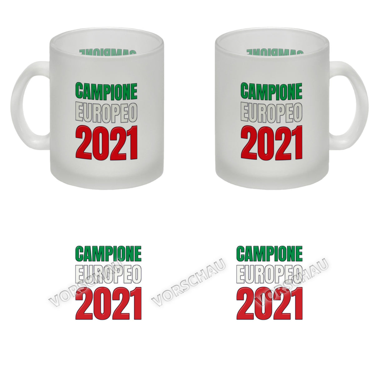 Kaffeebecher Campione Europeo 2021 Italia Italien Europameister Tazza