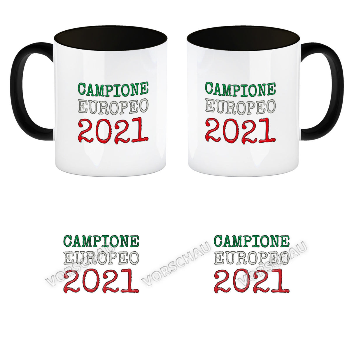 Kaffeebecher Campione Europeo 2021 Italia Italien Europameister Tazza