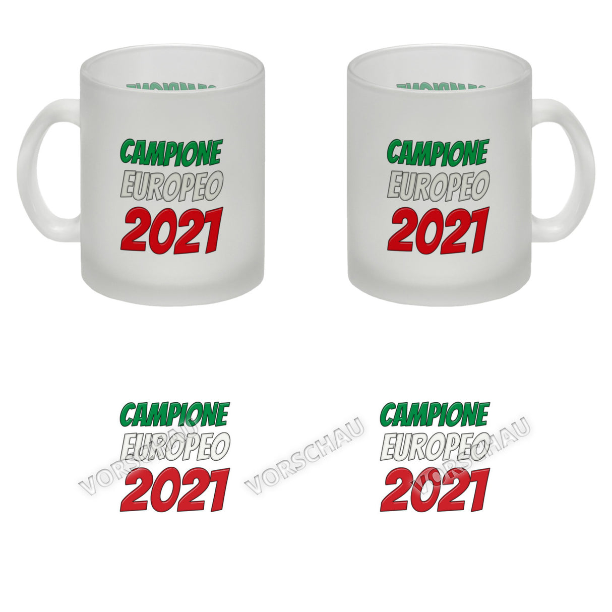 Kaffeebecher Campione Europeo 2021 Italia Italien Europameister Tazza