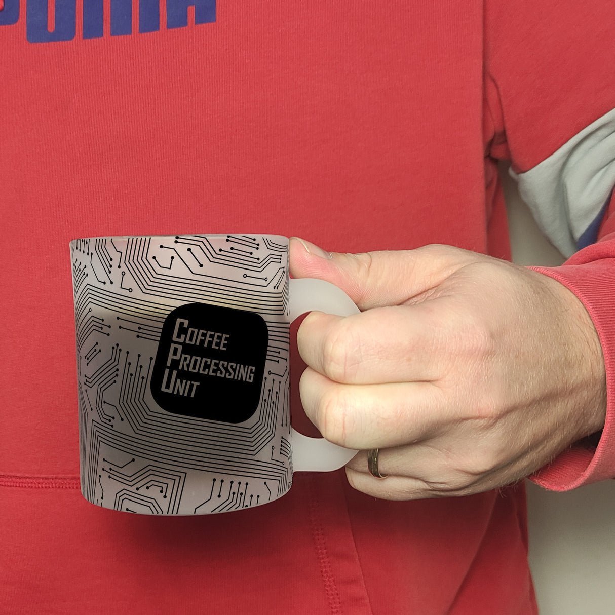 Kaffeebecher CPU Motiv - Coffee Processing Unit mit Motherboard Motiv