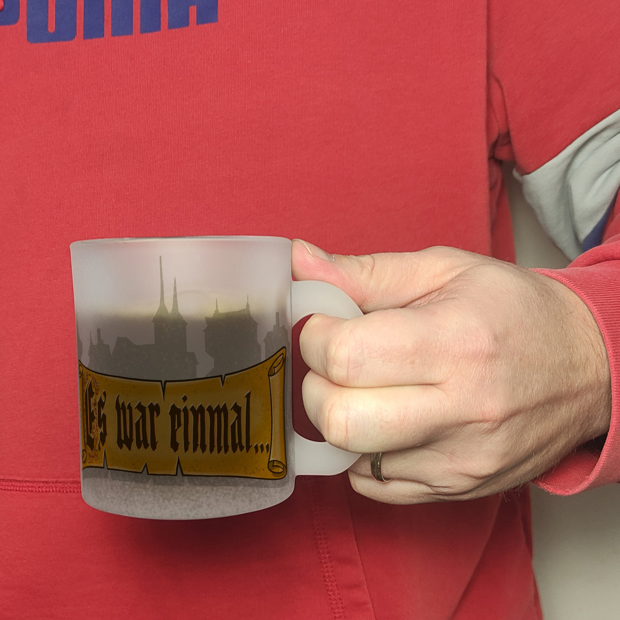 Märchen Kaffeebecher - Es war einmal... mit Schloss im Hintergrund