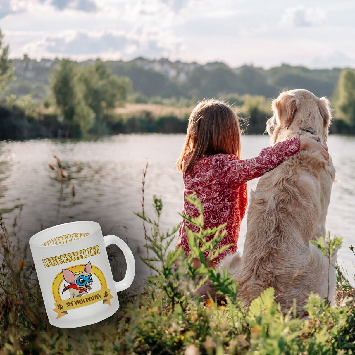 Kaffeebecher mit Superheld - Chihuahua - Lebensretter auf vier Pfoten