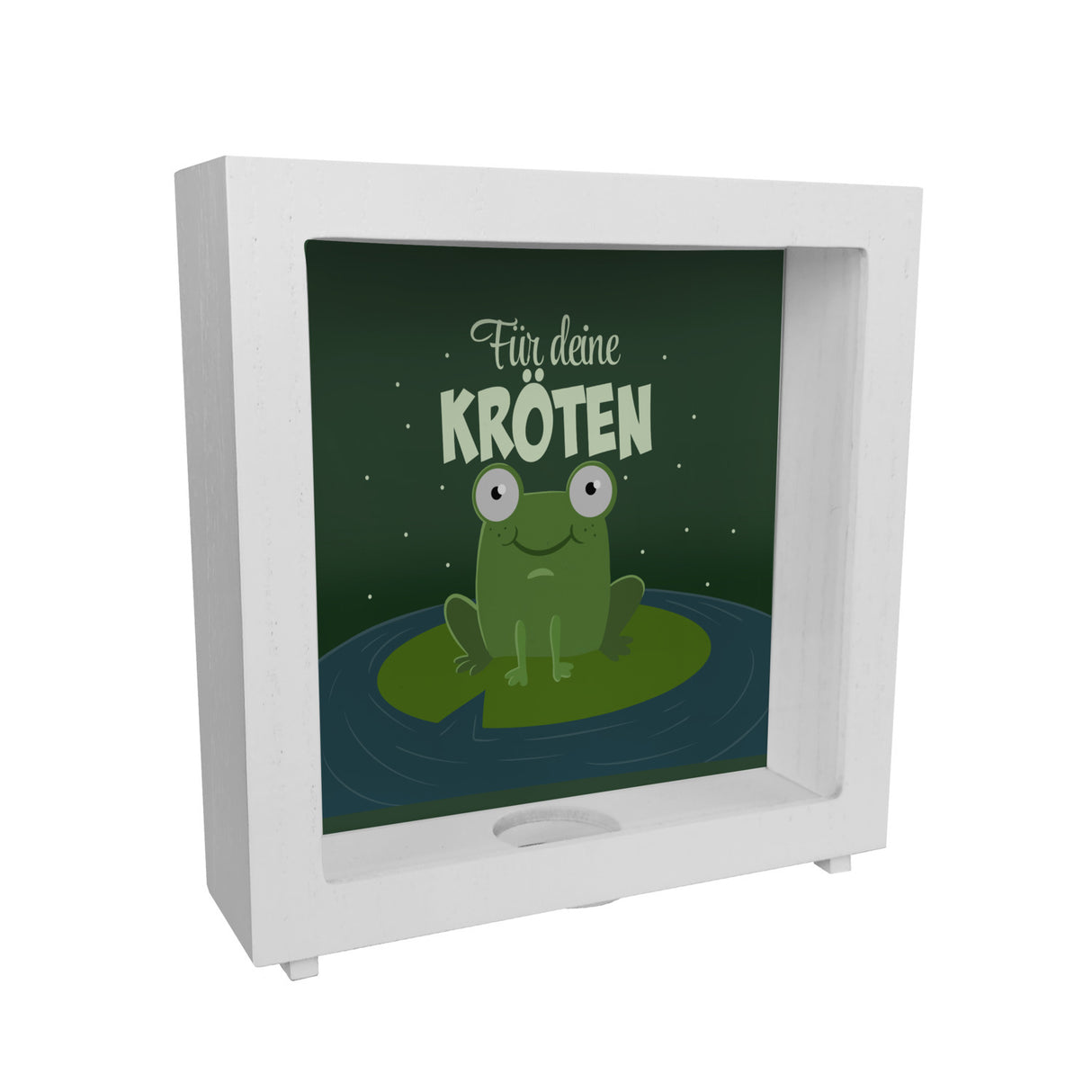 Spardose für Kinder mit niedlichem Frosch und Spruch - Für deine Kröten