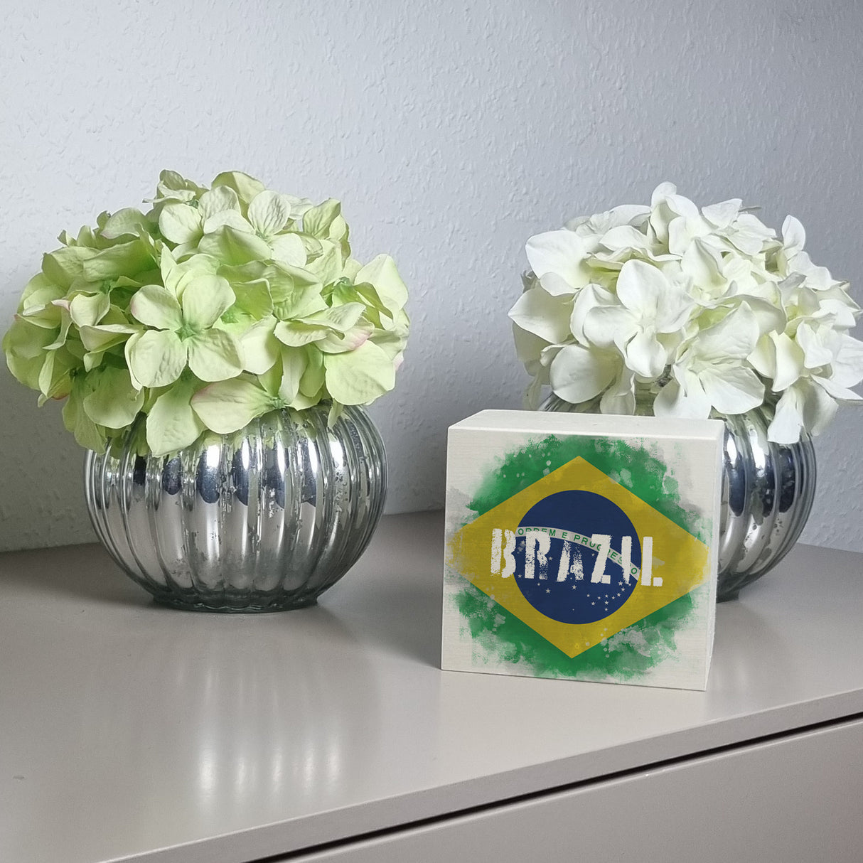 Spardose mit Brasilien-Flagge im Used Look - Sparschwein für Urlauber