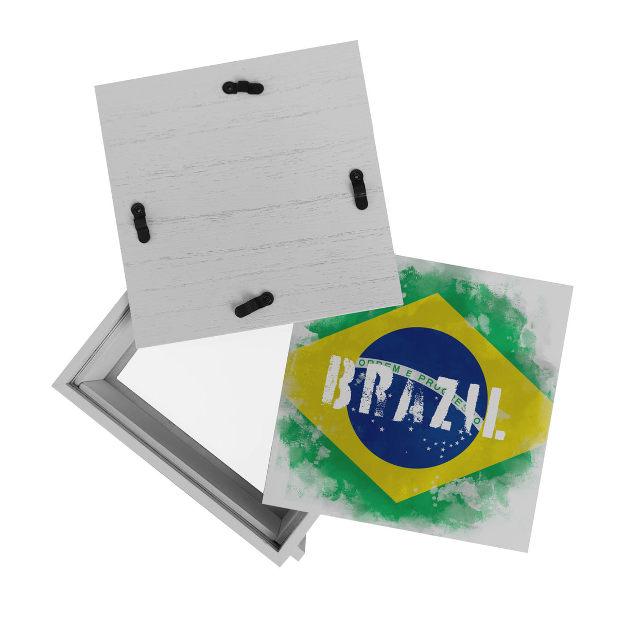 Spardose mit Brasilien-Flagge im Used Look - Sparschwein für Urlauber