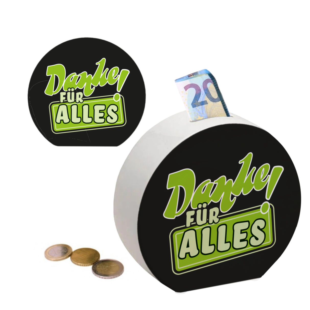 Spardose zum Thema Dankbarkeit - Danke für Alles!