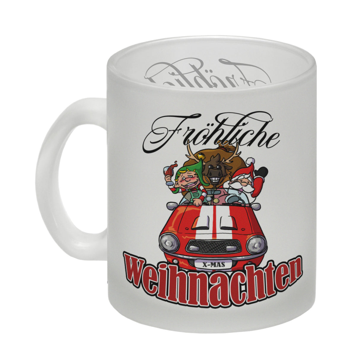 Fröhliche Weihnachten Kaffeebecher mit lustigem Weihnachtsmotiv
