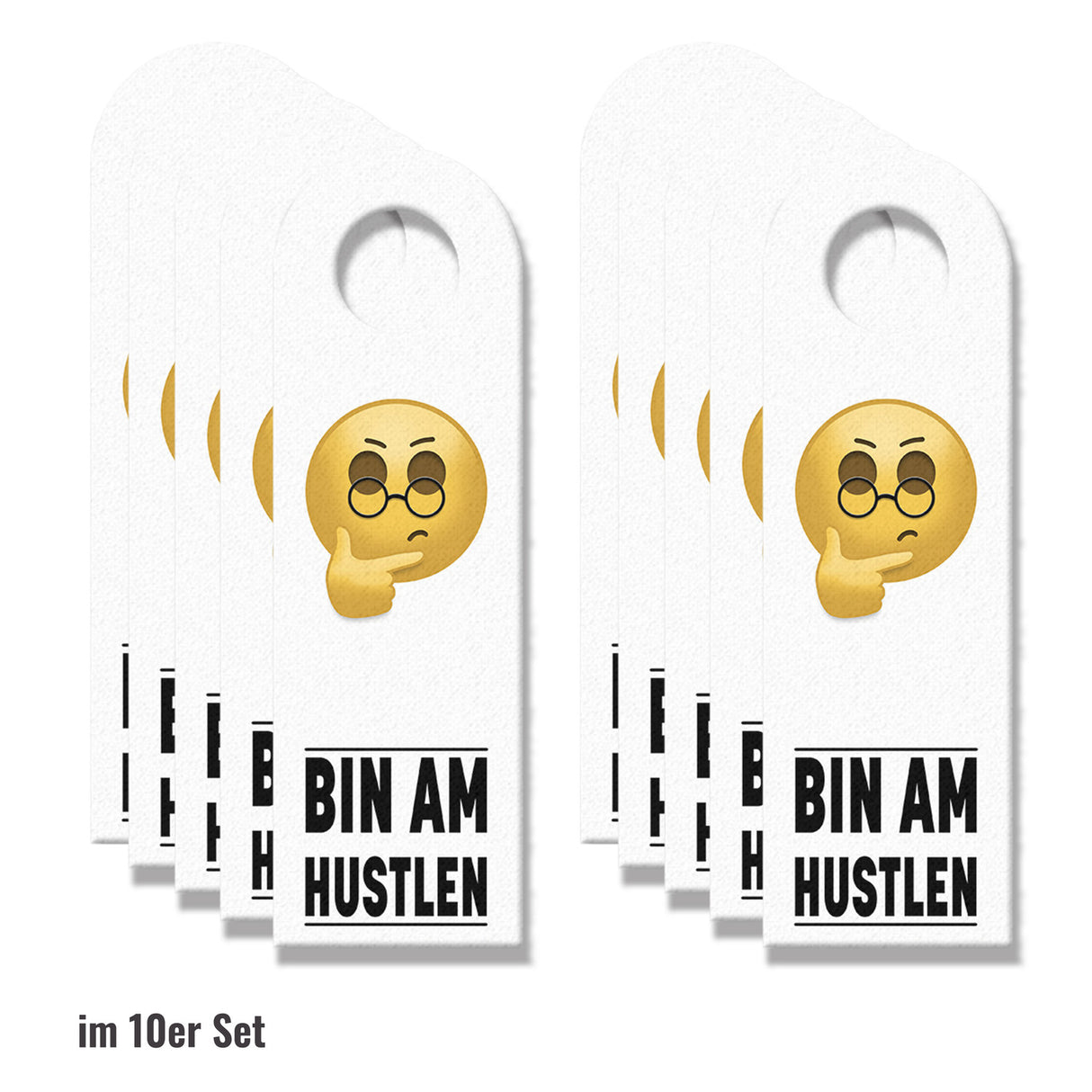 Bin am hustlen oder bin am chillen witziger Türhänger mit Emoticons
