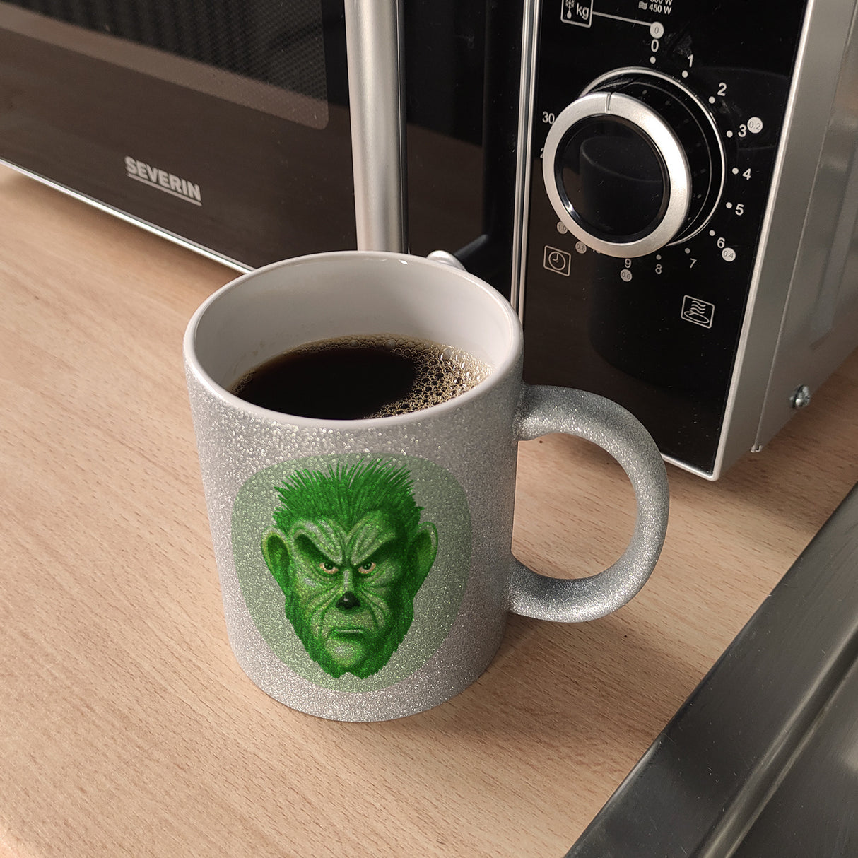 Kein Kaffee = Kein Weihnachten Kaffeetasse mit lustigem Miesepeter Motiv