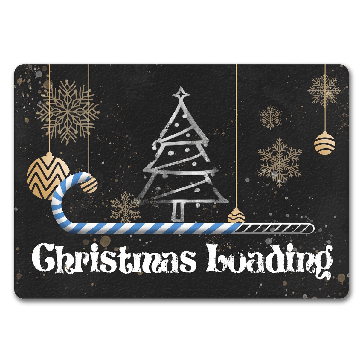Christmas Loading mit Zuckerstange als Ladebalken Weihnachten Fußmatte