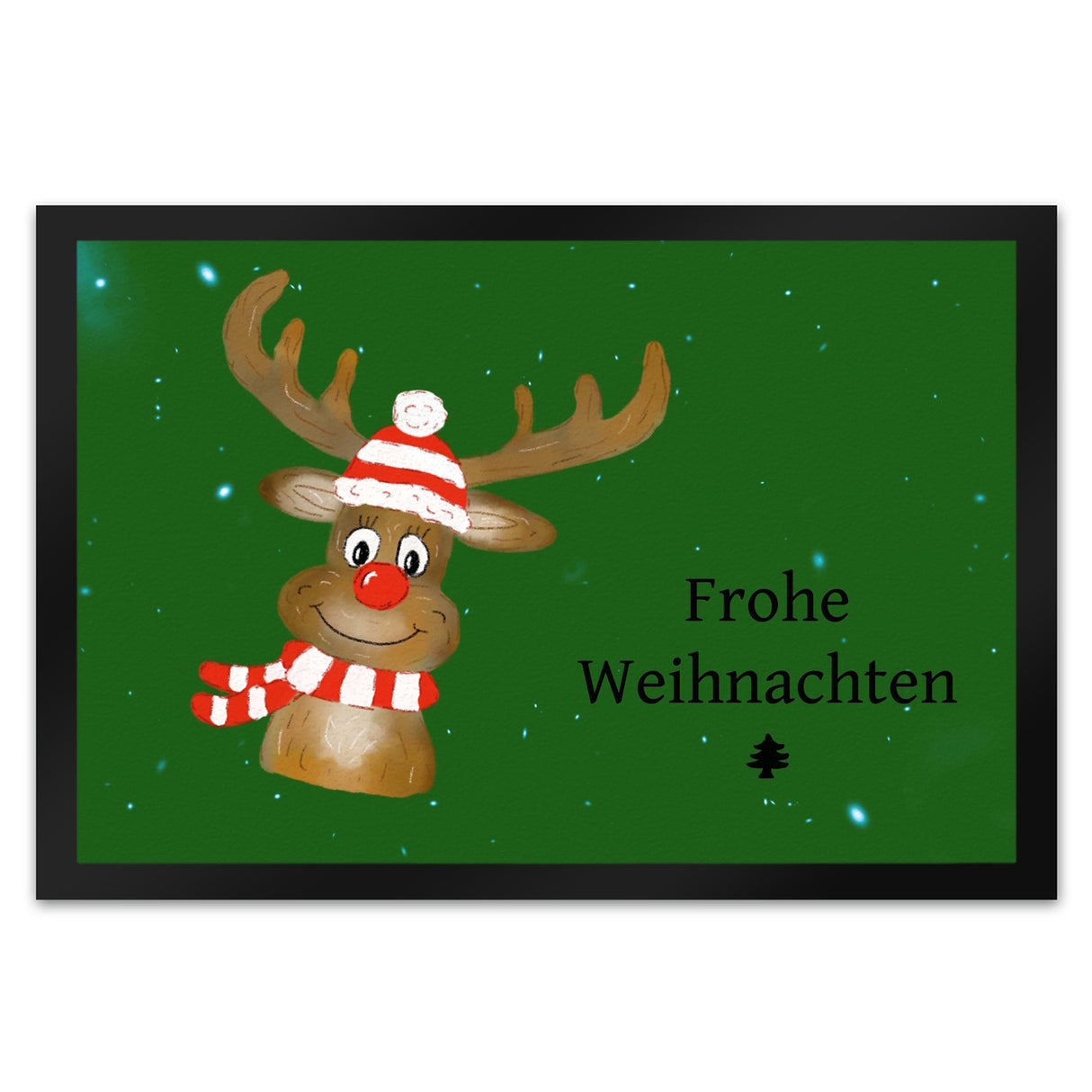 Frohe Weihnachten Rentier Fußmatte