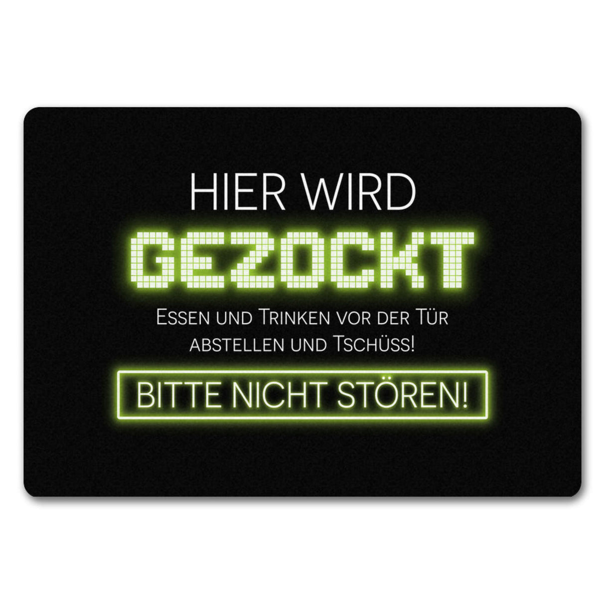 Hier wird gezockt Fußmatte für Gamer in violett
