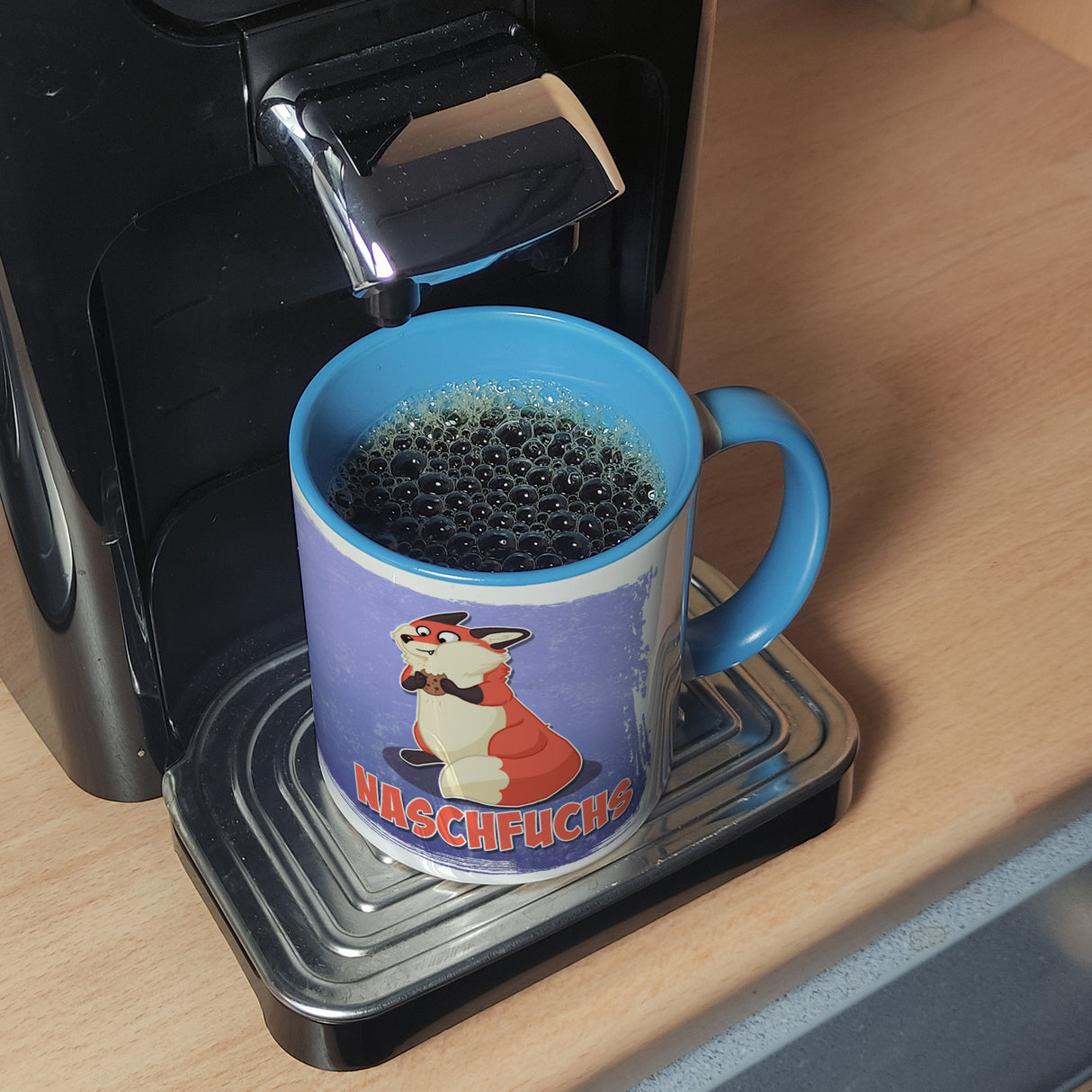 Naschfuchs Kaffeebecher mit lustigem Fuchs Motiv