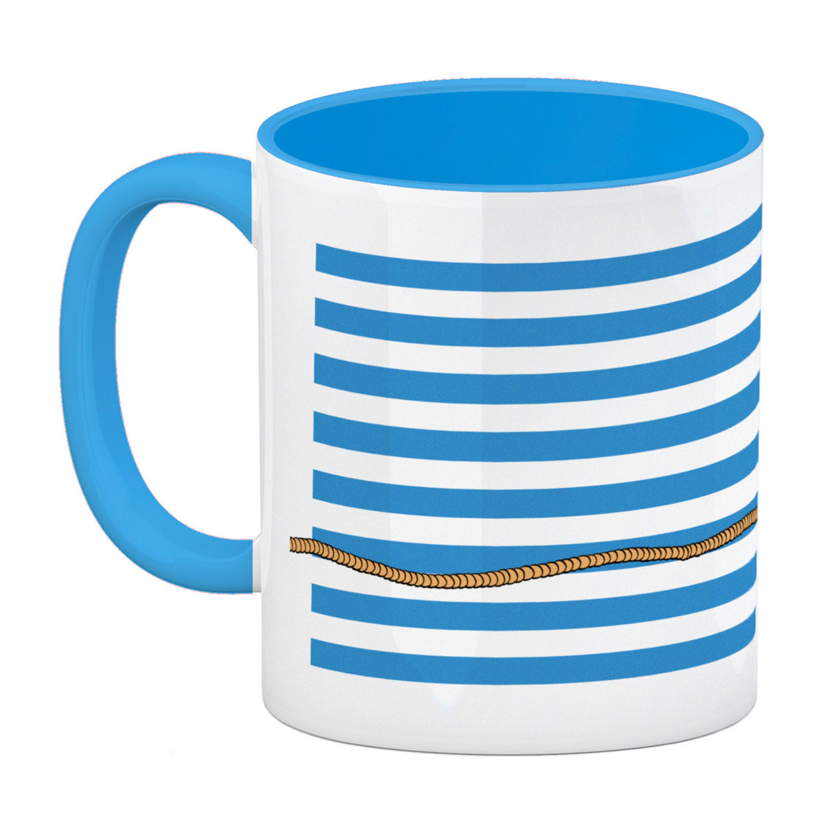 Kaffeebecher mit Moin-Schriftzug und Rettungsring