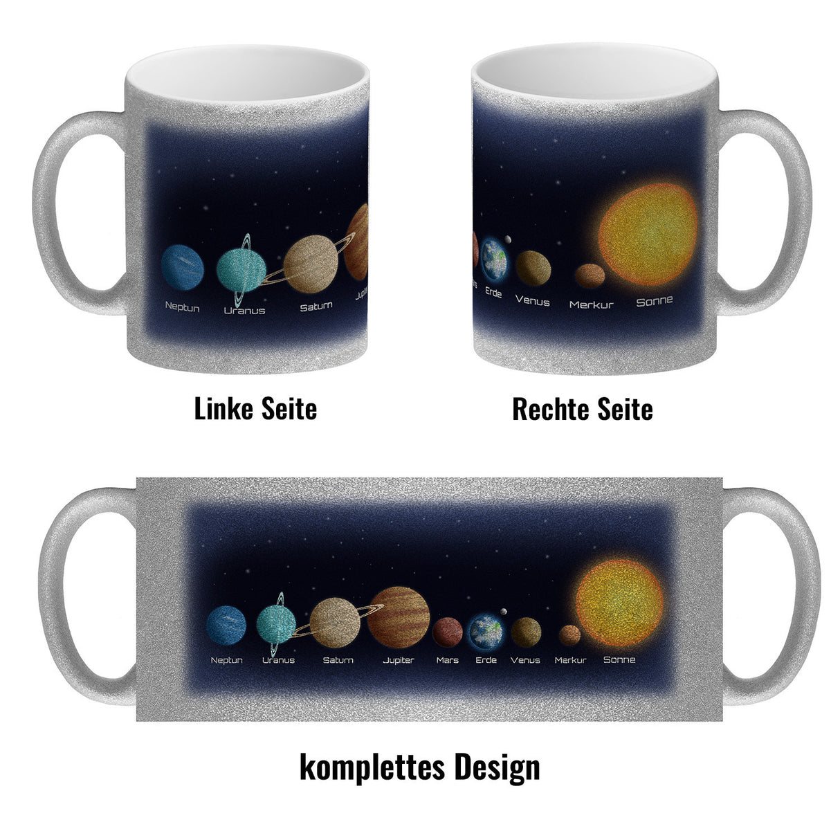 Planeten des Sonnensystems Kaffeebecher