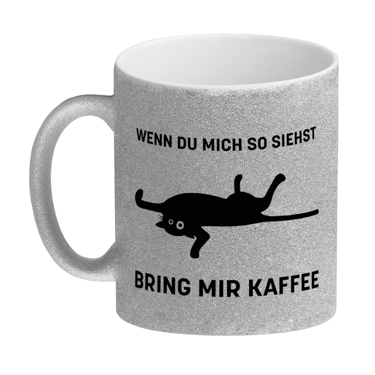 Bring mir Kaffee Kaffeetasse mit lustiger Katze