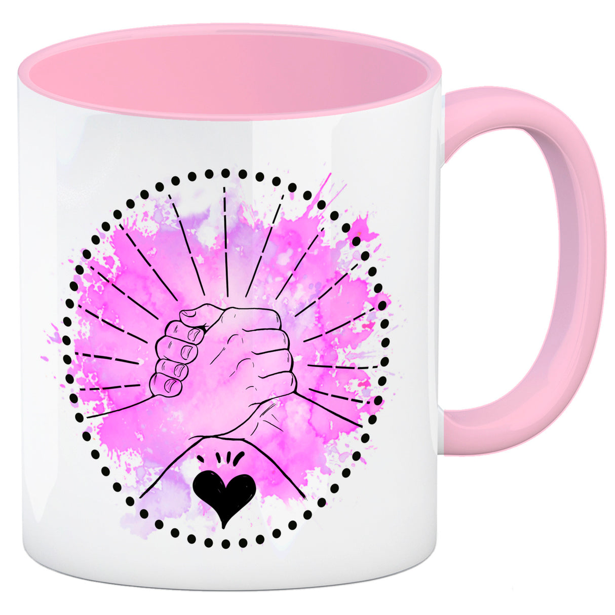 Freundschaft Kaffeebecher in violett mit tollem Spruch