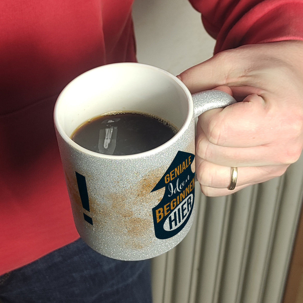 Geniale Ideen beginnen hier Kaffeebecher