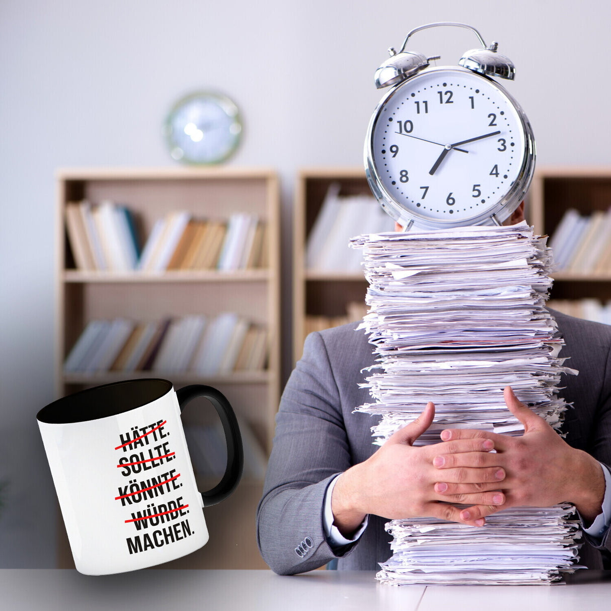 Motivation Kaffeebecher mit lustigem Motiv