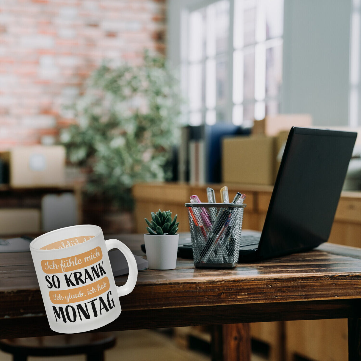 Ich fühle mich so krank ich glaub, ich hab Montag Kaffeebecher