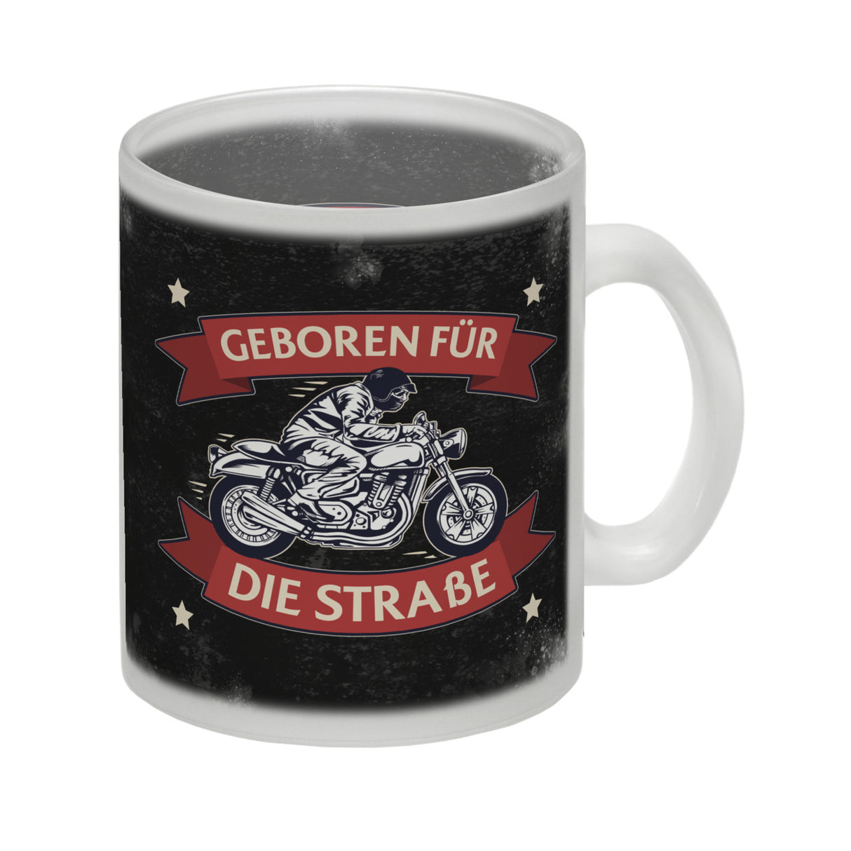 Geboren für die Straße Kaffeebecher mit coolem Biker Motiv