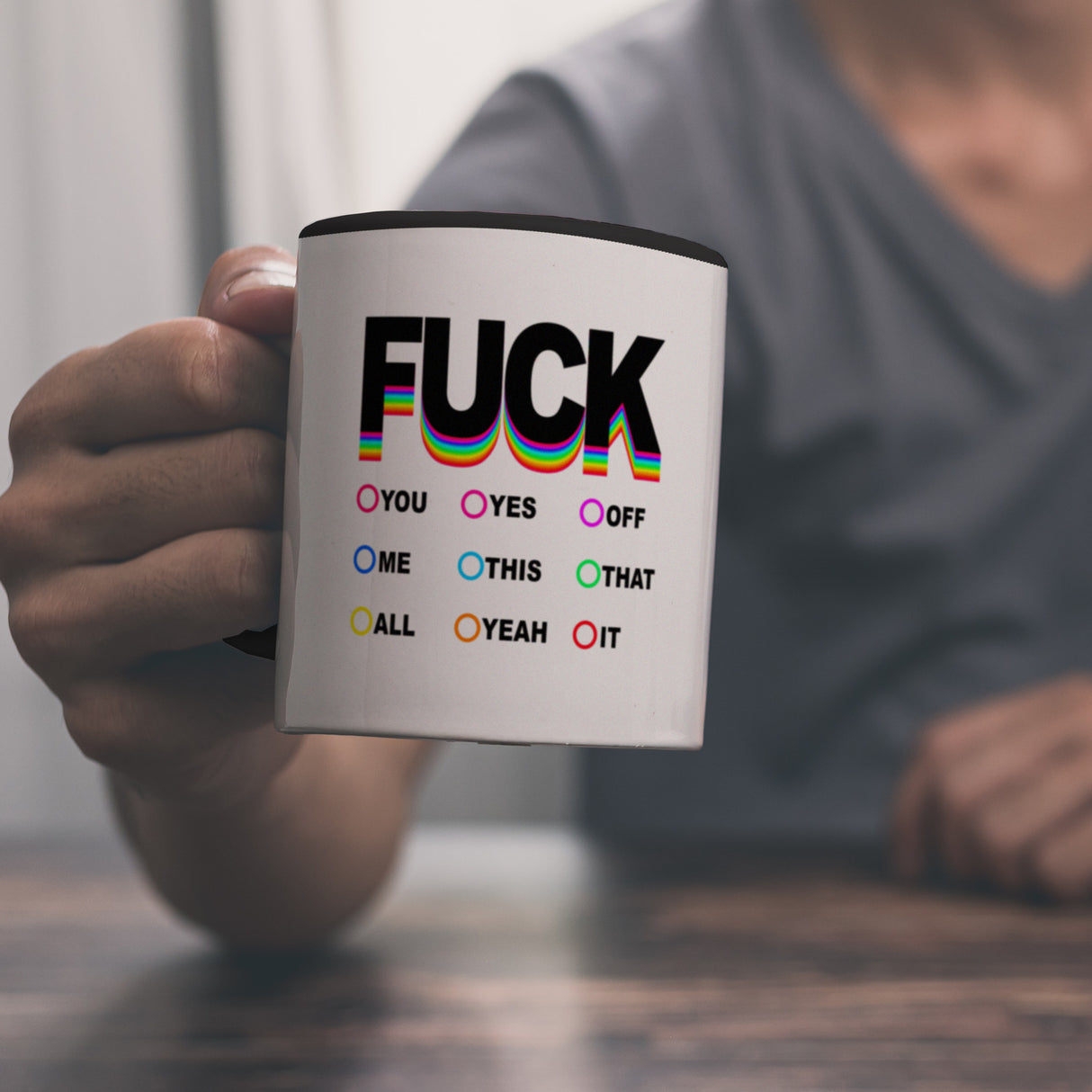 Fuck verschiedene Launen Kaffeebecher zum Ankreuzen