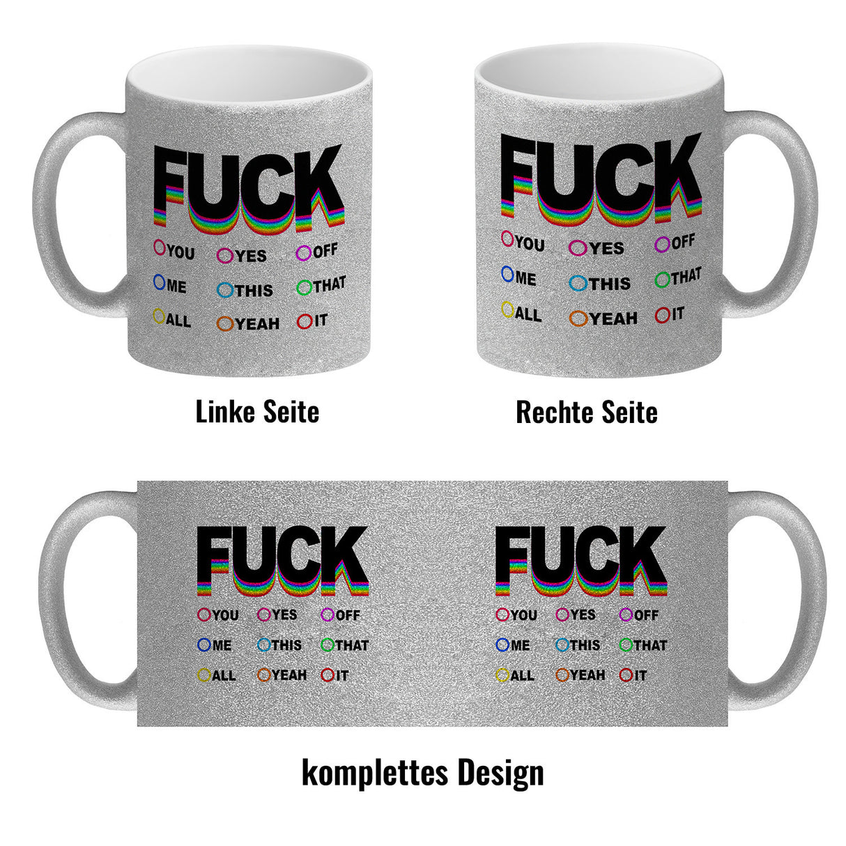 Fuck verschiedene Launen Kaffeebecher zum Ankreuzen