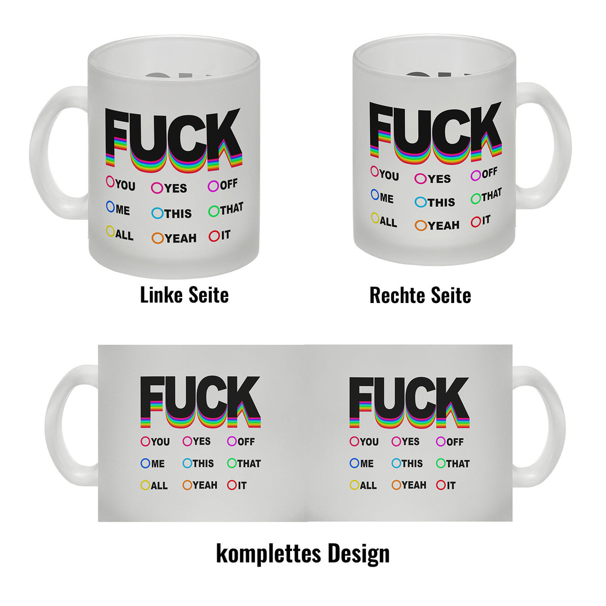 Fuck verschiedene Launen Kaffeebecher zum Ankreuzen