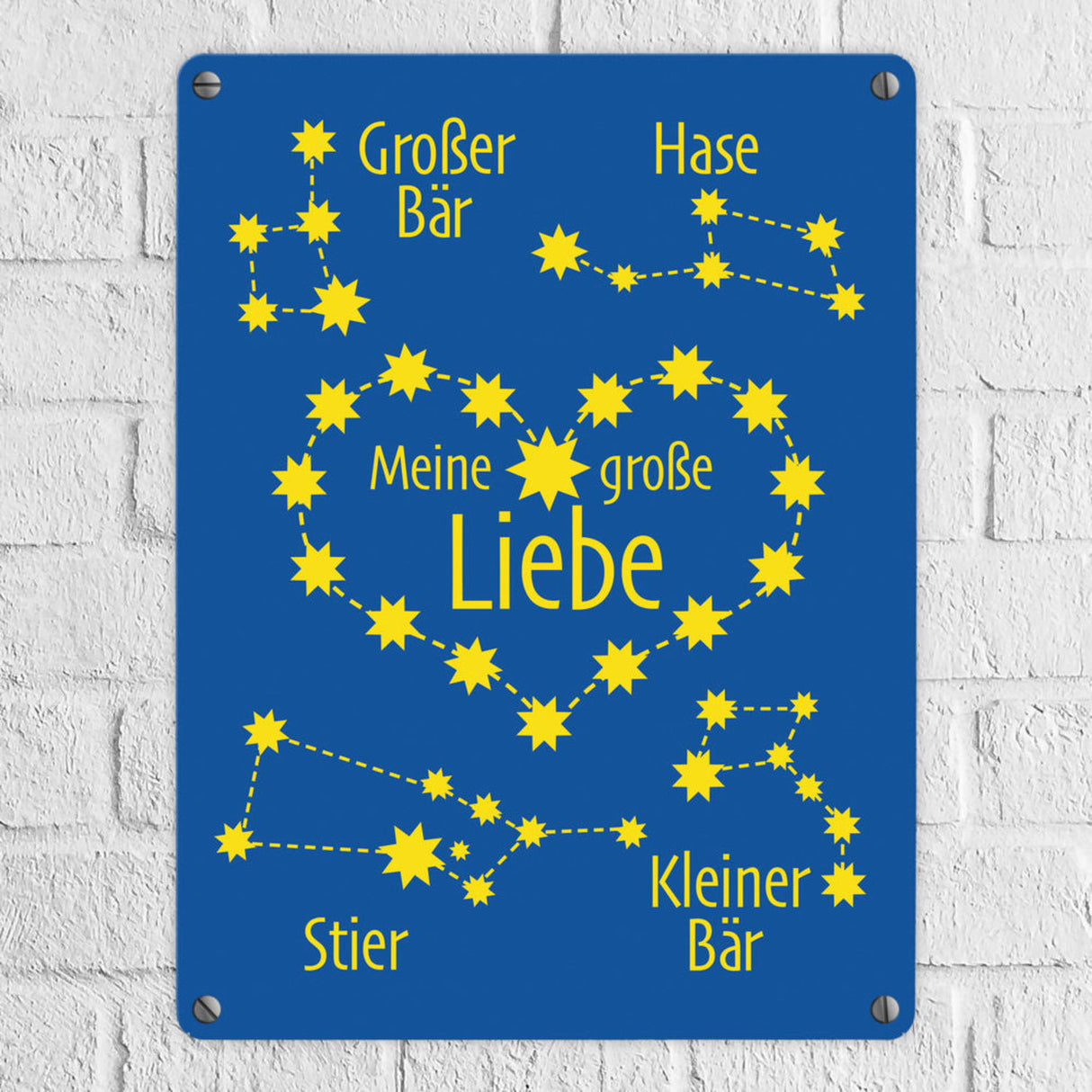 Sternbild Meine große Liebe Metallschild
