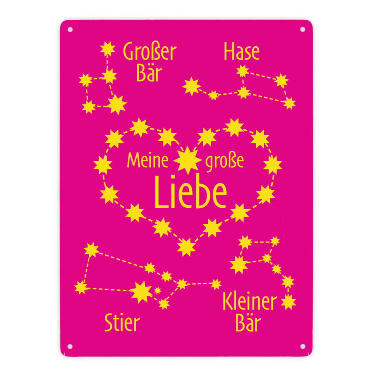 Sternbild Meine große Liebe Metallschild