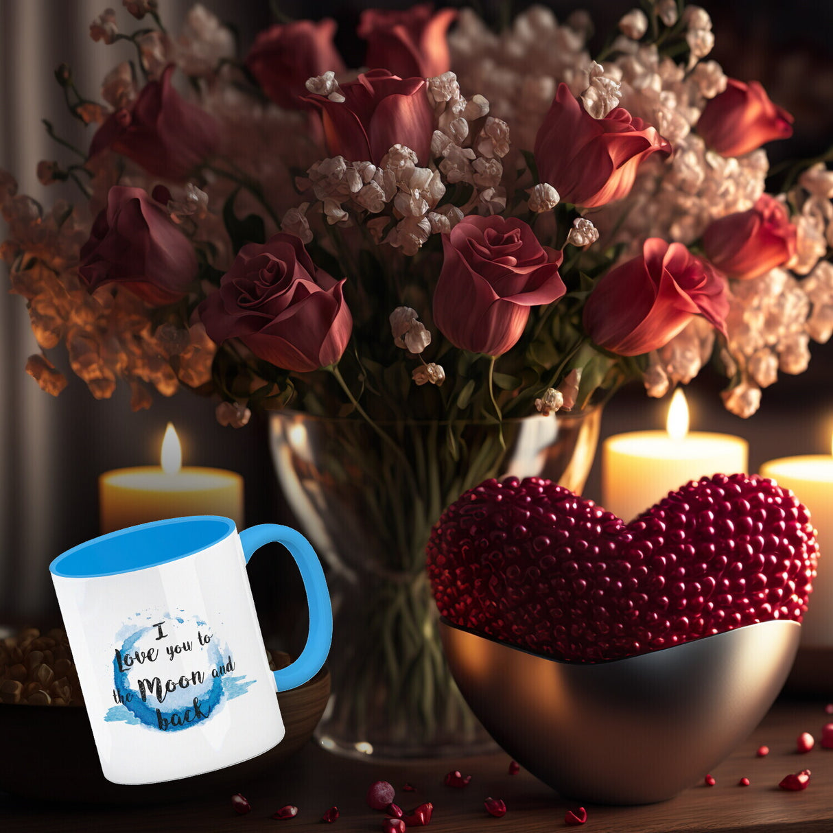 I love you to the Moon and back Valentinstag Kaffeebecher