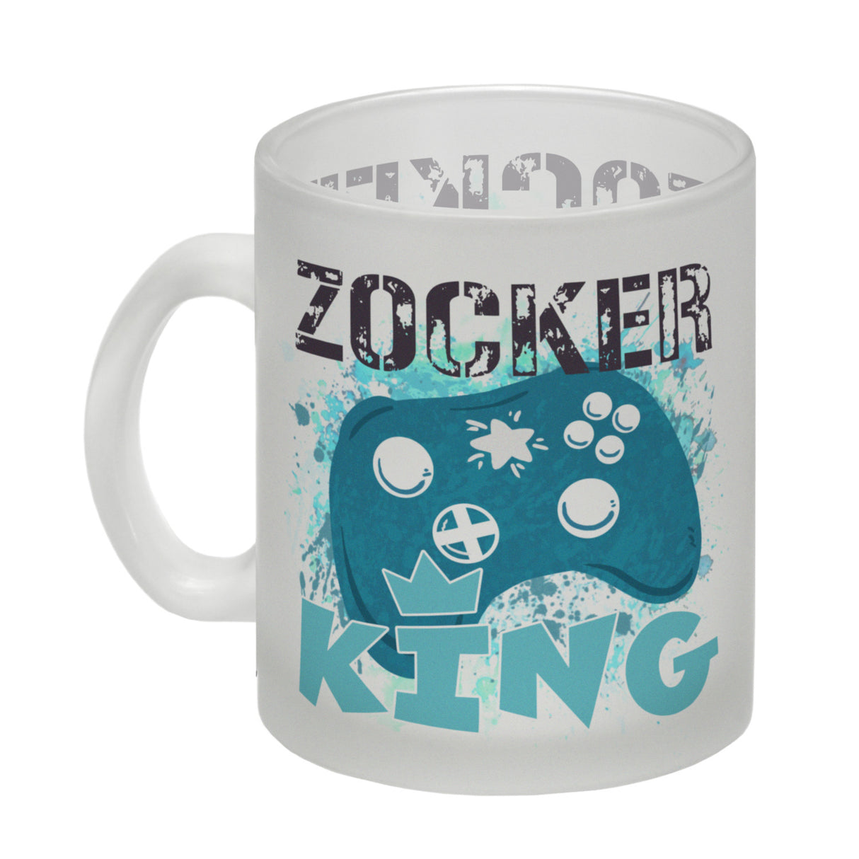 Zocker King Kaffeebecher mit Controller Motiv