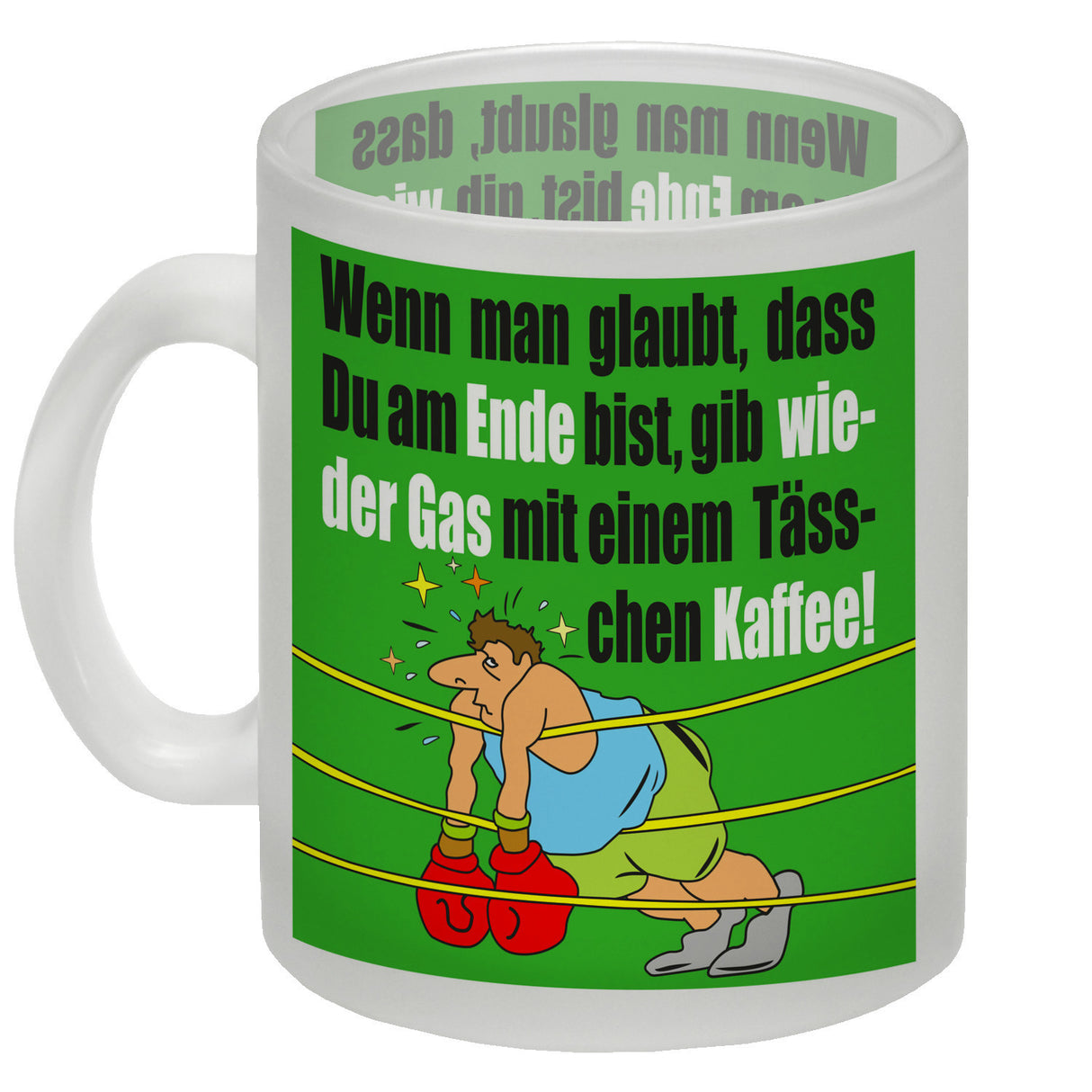 Motivation Kaffeebecher mit Boxer Motiv