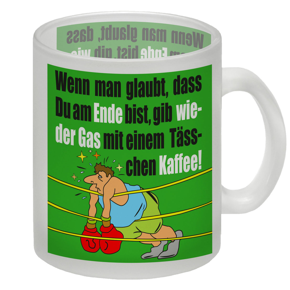 Motivation Kaffeebecher mit Boxer Motiv