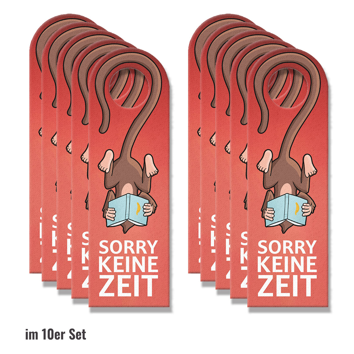 Sorry keine Zeit oder komm rein Türhänger mit lustigem Affe