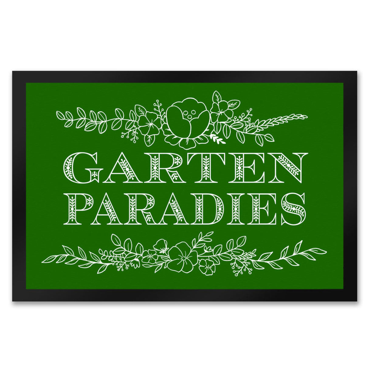 Gartenparadies Fußmatte mit floralen Ornamenten