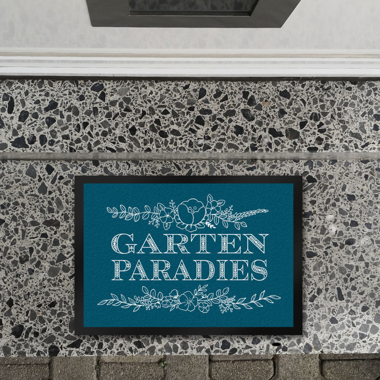 Gartenparadies Fußmatte mit floralen Ornamenten