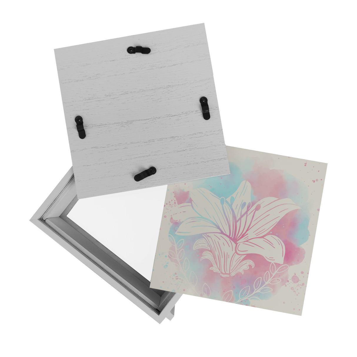 Spardose mit Blumenmotiv in Wasserfarbenoptik