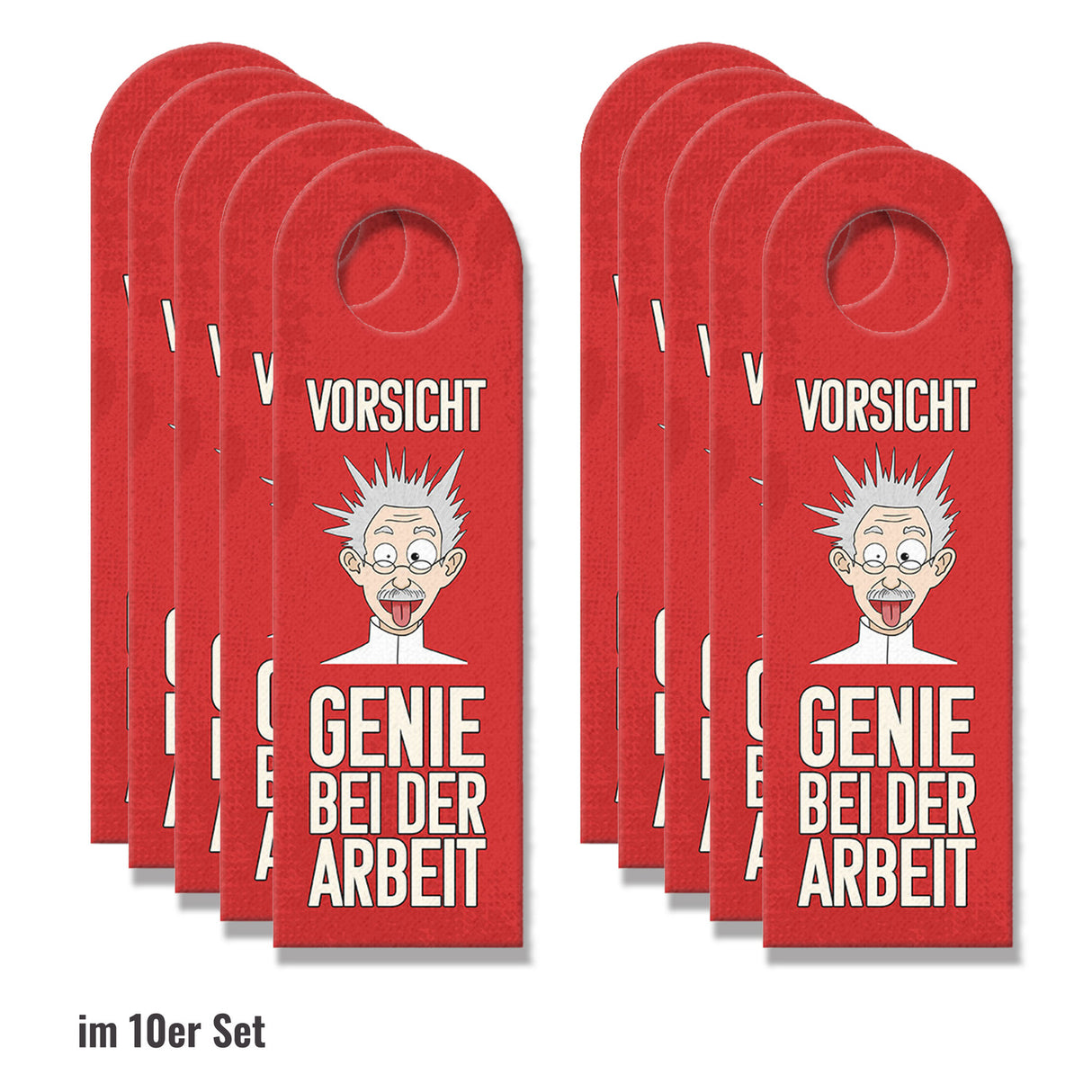 Vorsicht Genie bei der Arbeit Türhänger