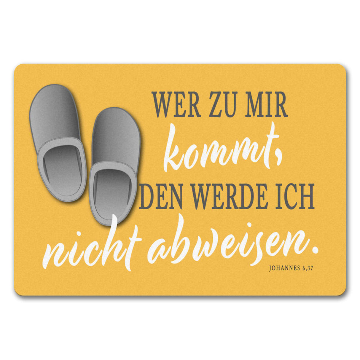 Fußmatte mit Bibelvers aus dem Johannes Evangelium