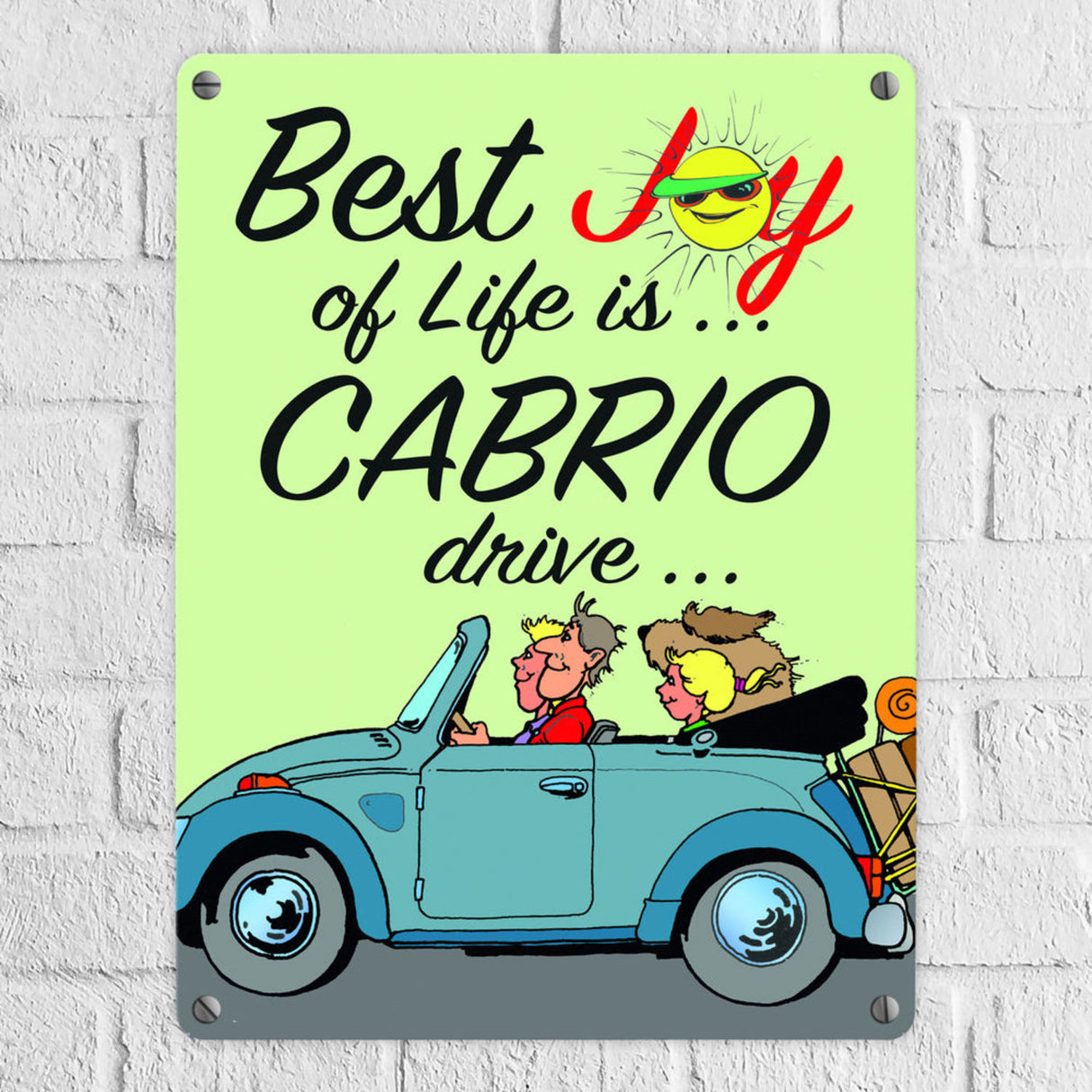 Best Joy of Life is Cabrio drive Metallschild