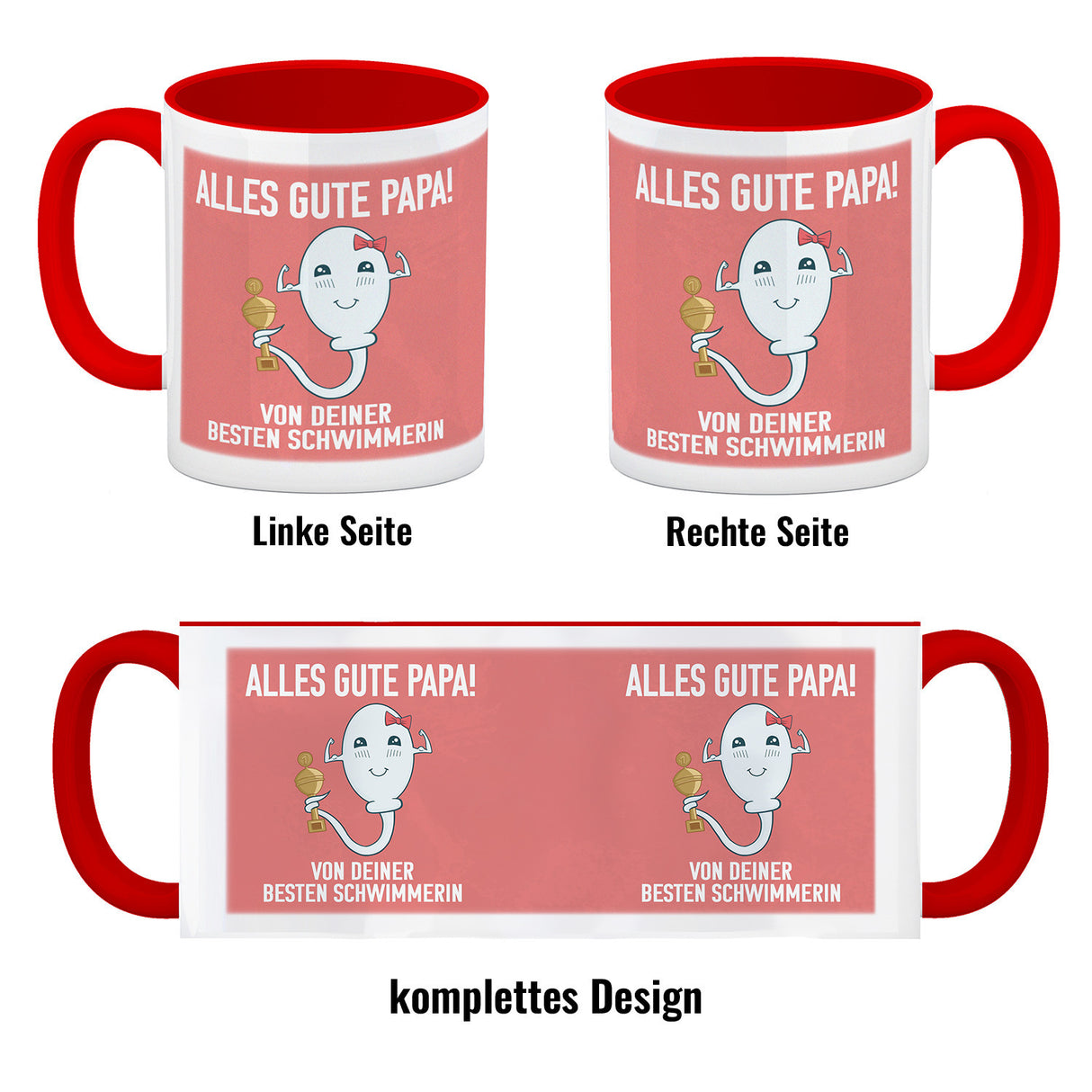 Alles gute Papa von deiner besten Schwimmerin Kaffeebecher zum Vatertag