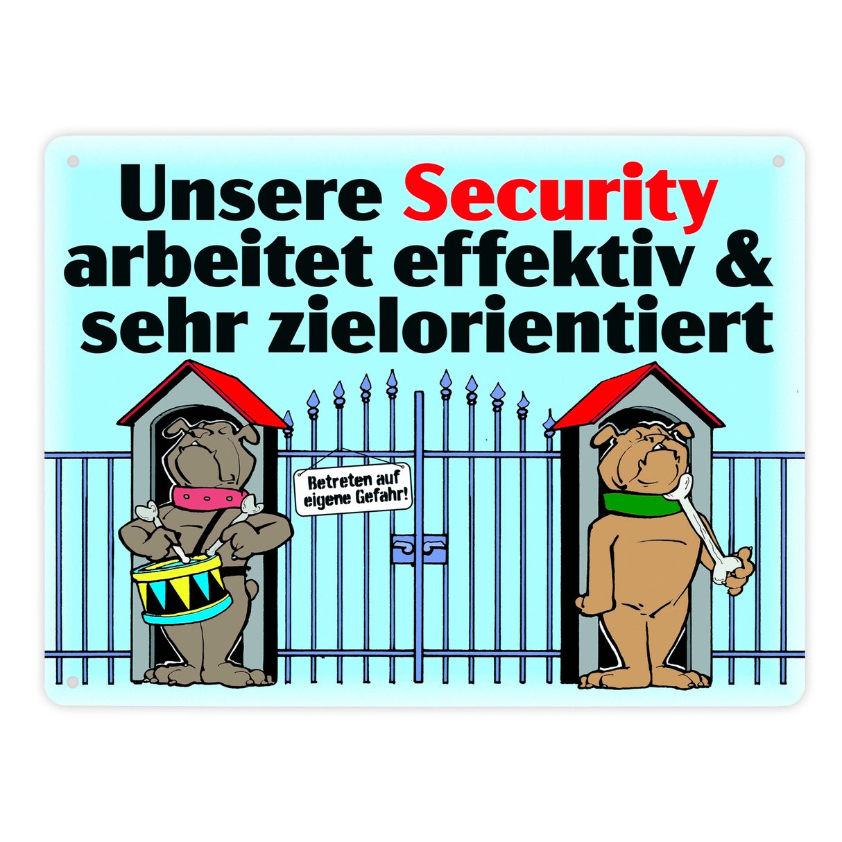 Wachhund Security Metallschild