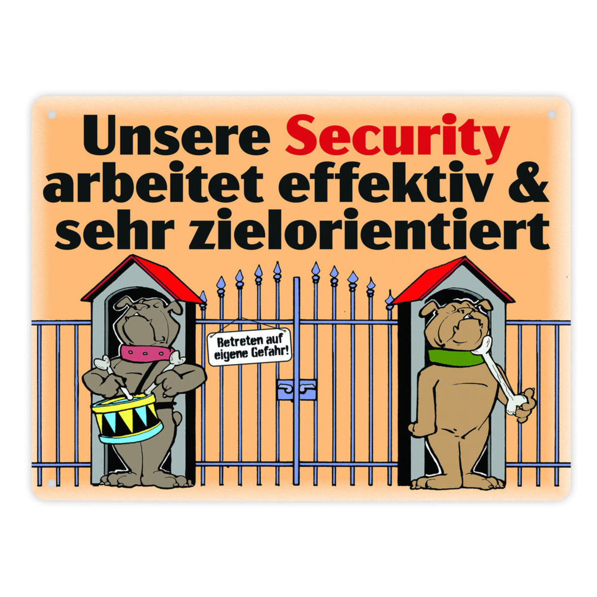 Wachhund Security Metallschild