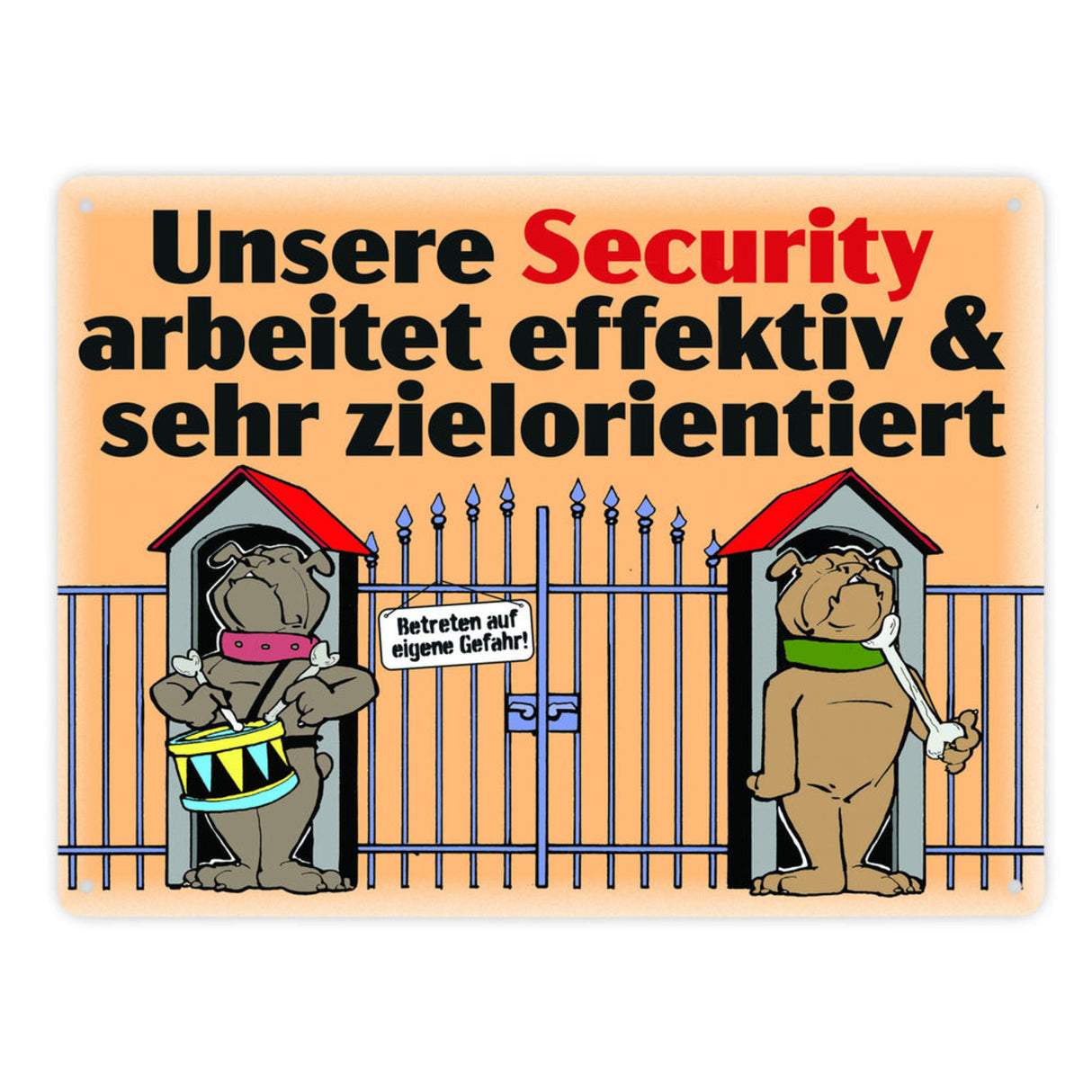Wachhund Security Metallschild