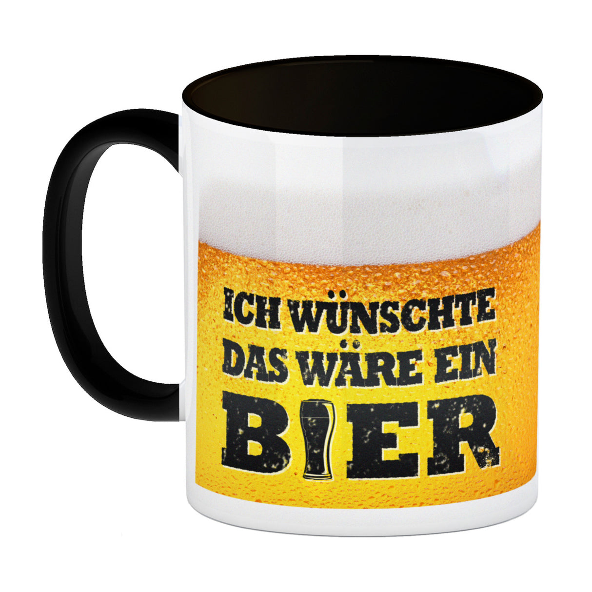 Ich wünschte das wäre ein Bier Kaffeebecher mit Biermotiv
