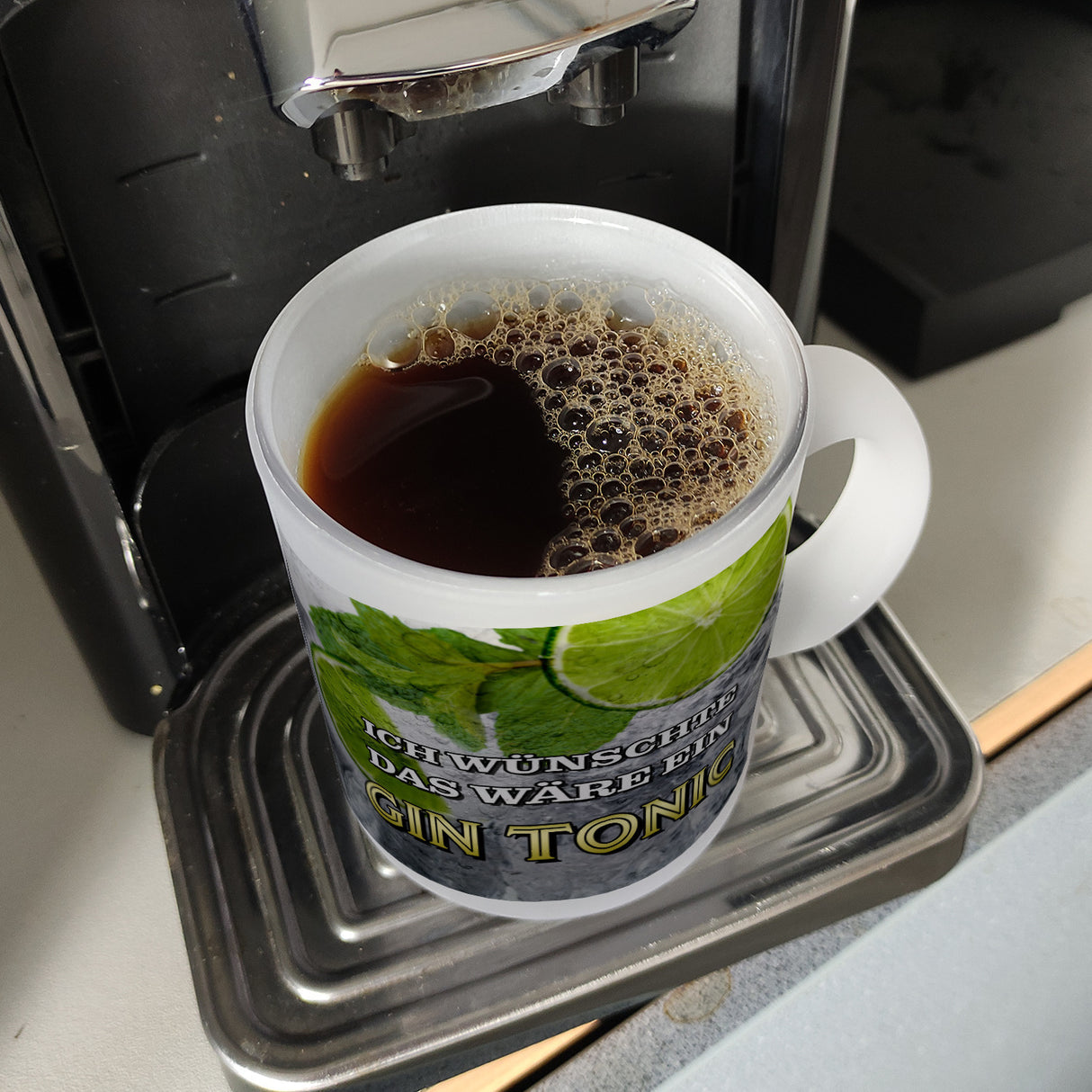 Ich wünschte das wäre ein Gin Tonic Kaffeebecher mit Ginmotiv