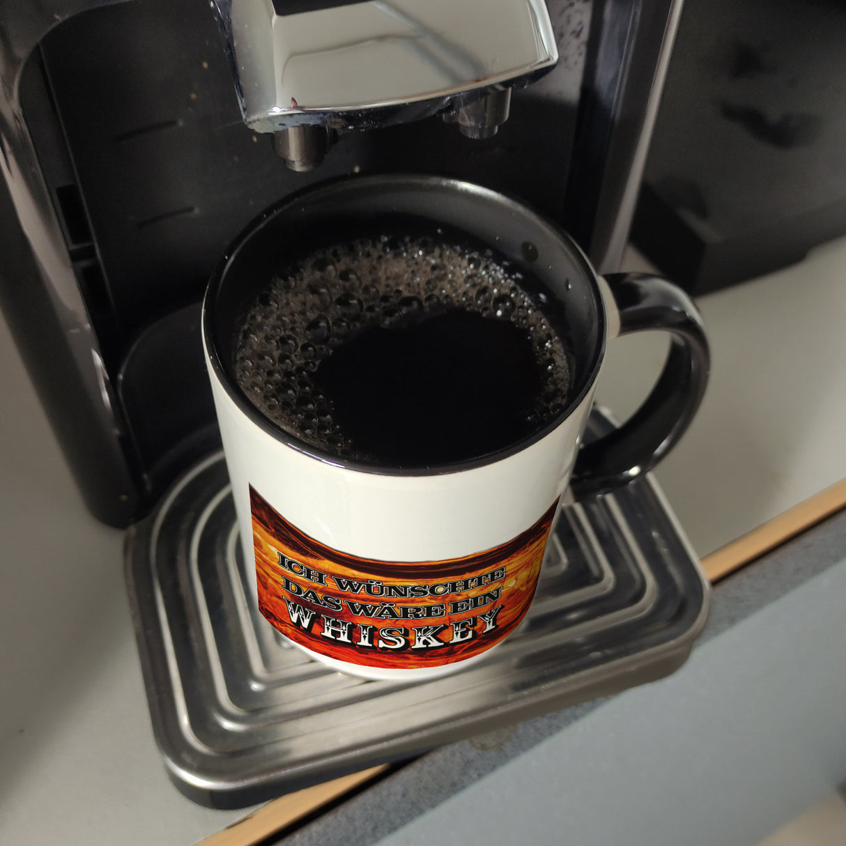 Ich wünschte das wäre ein Whiskey Kaffeebecher mit Whiskeymotiv